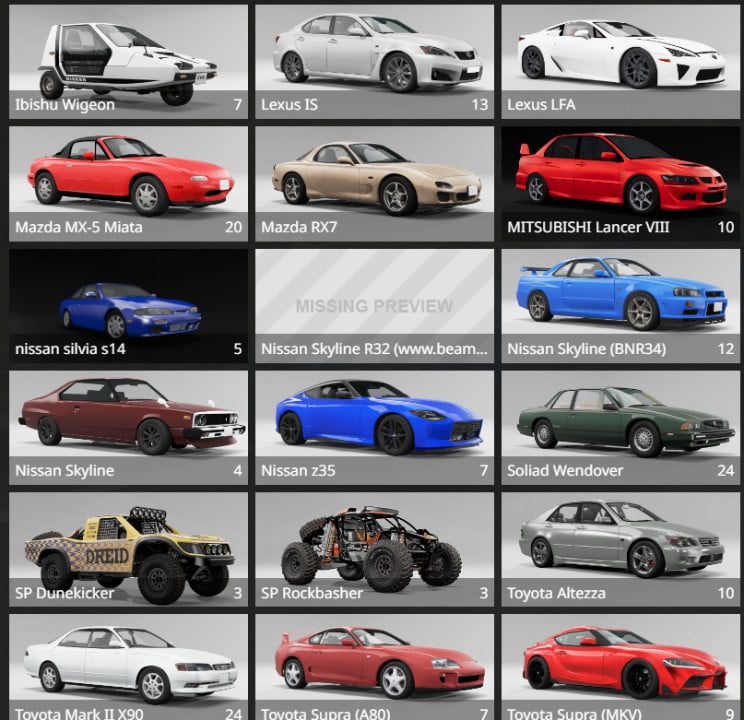 JDM Car pack